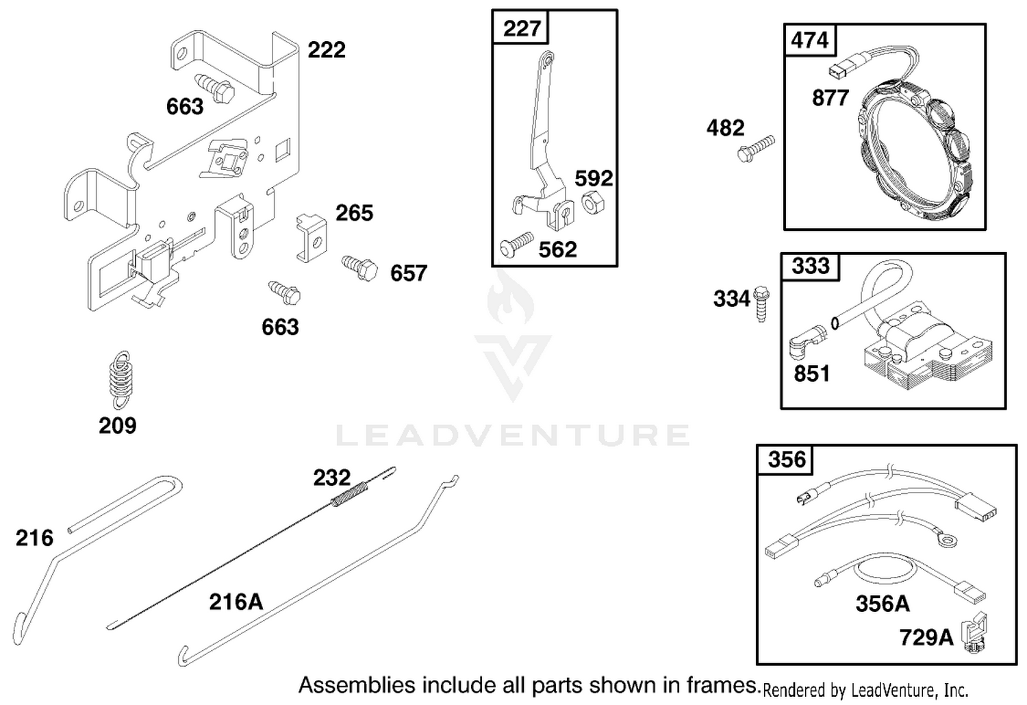 Engine Briggs  Stratton Model 28n777-1174-E1 6