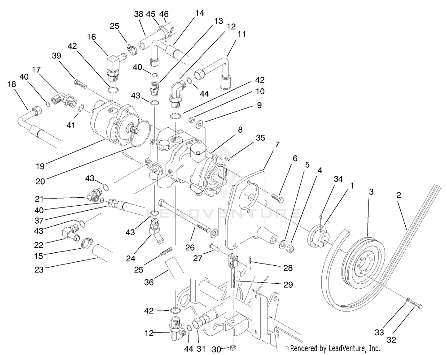 Hydraulic Pump Installation Assembly