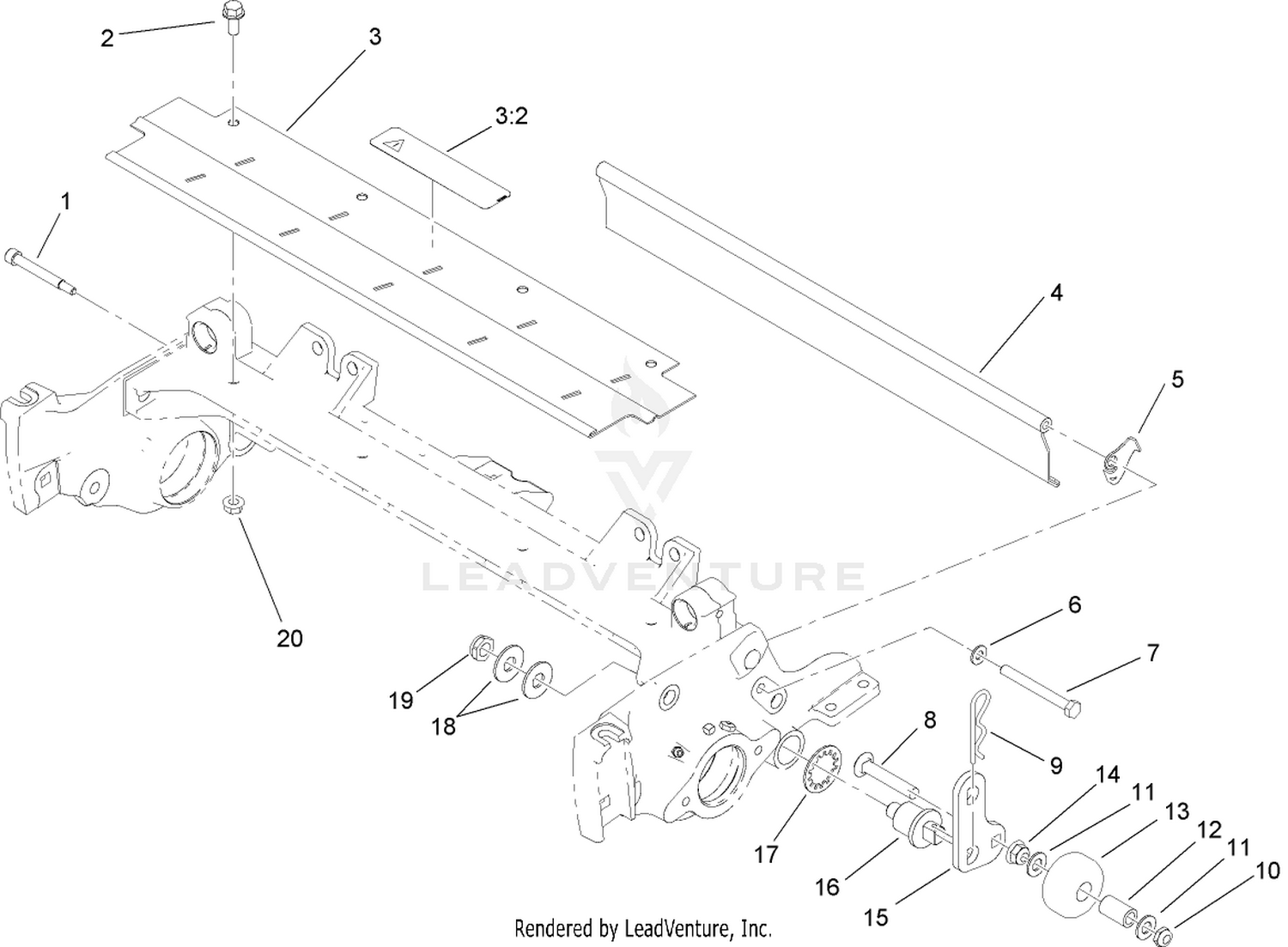 Roller Kickstand and Shield Assembly