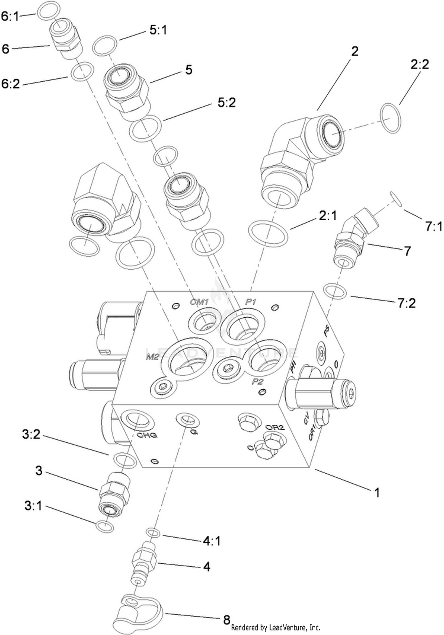 4 Wheel Drive Manifold Block Assembly No. 119-3940
