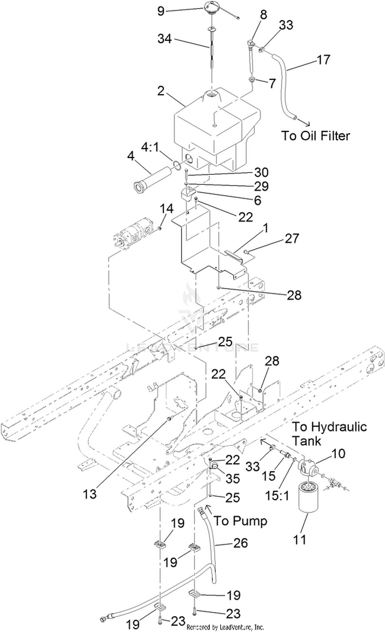 Hydraulic Tank and Filter Assembly