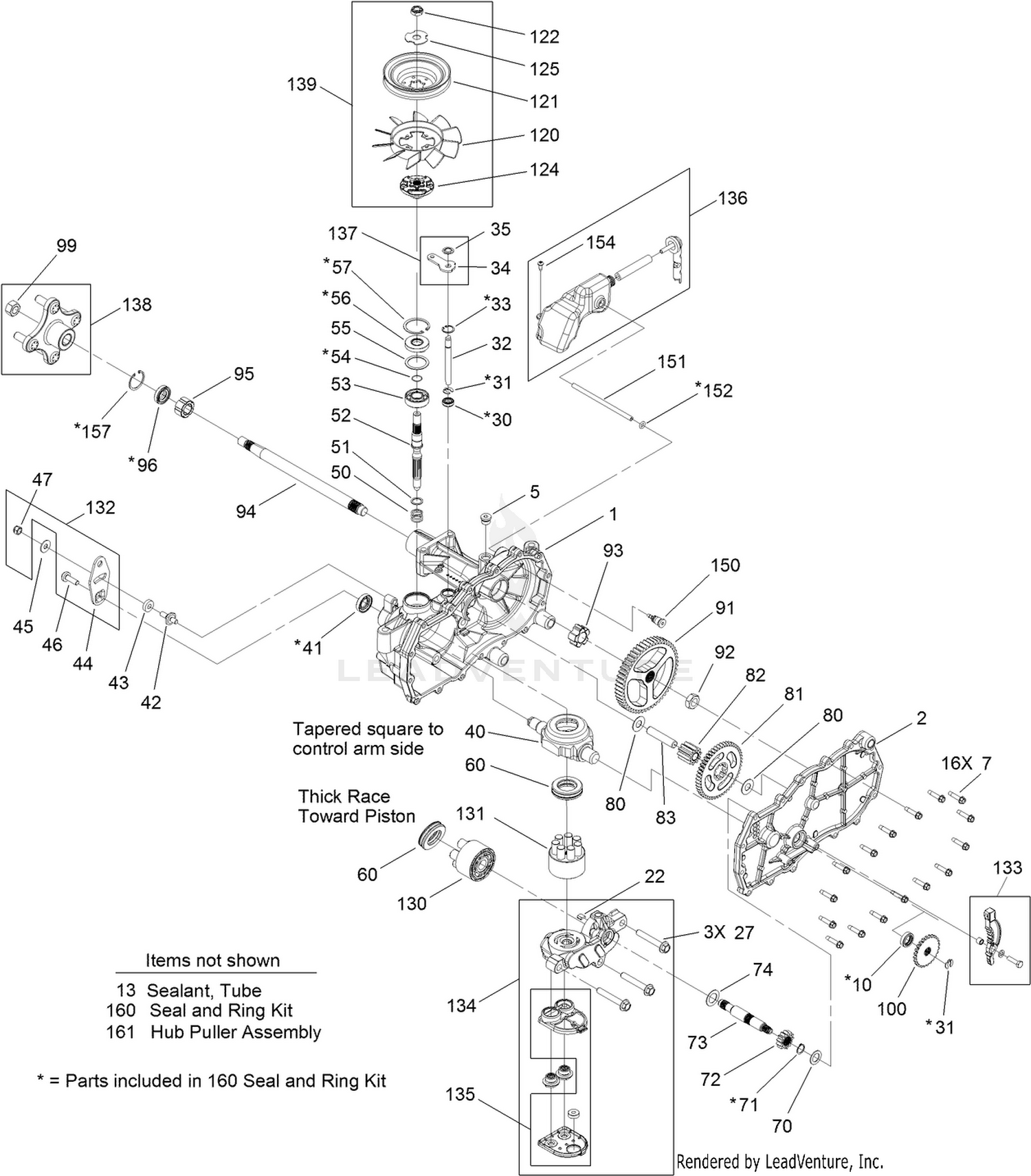 Right Hand Hydro Transaxle Assembly No. 119-3331