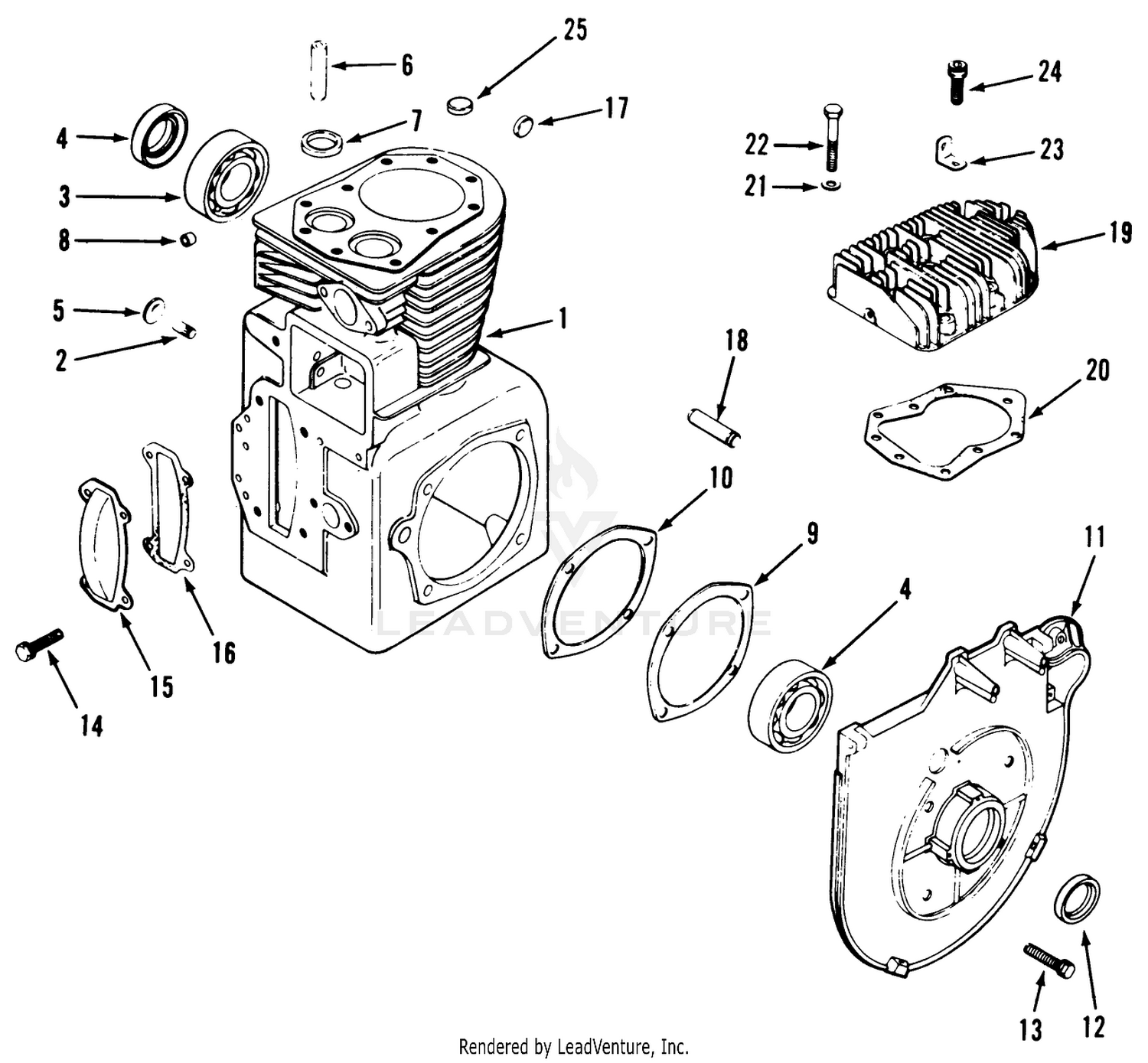 Kohler Crankcase  Cylinder Head