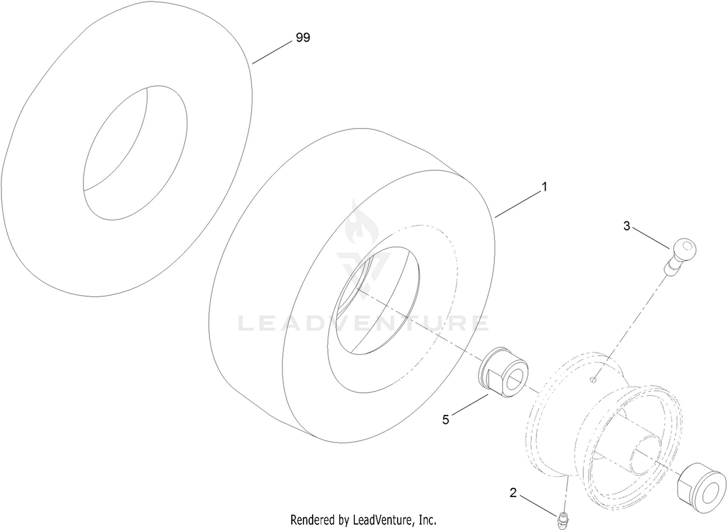 Caster Wheel Assembly No. 120-5515