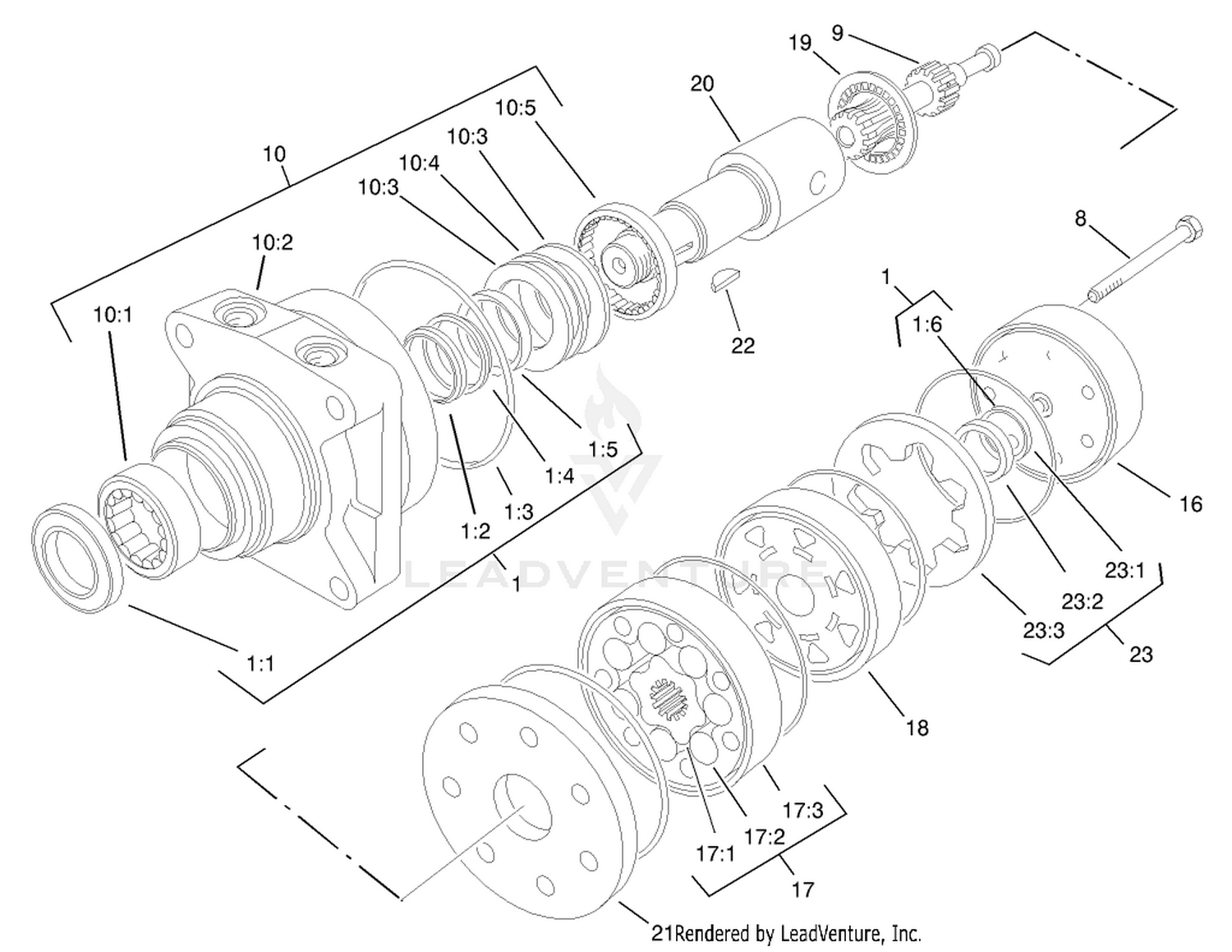 Hydraulic Motor Assembly No. 75-9990
