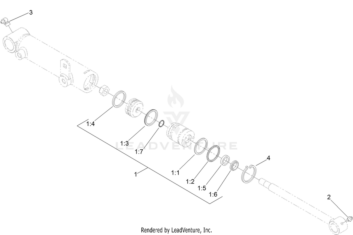 Hydraulic Cylinder Assembly No. 119-6987