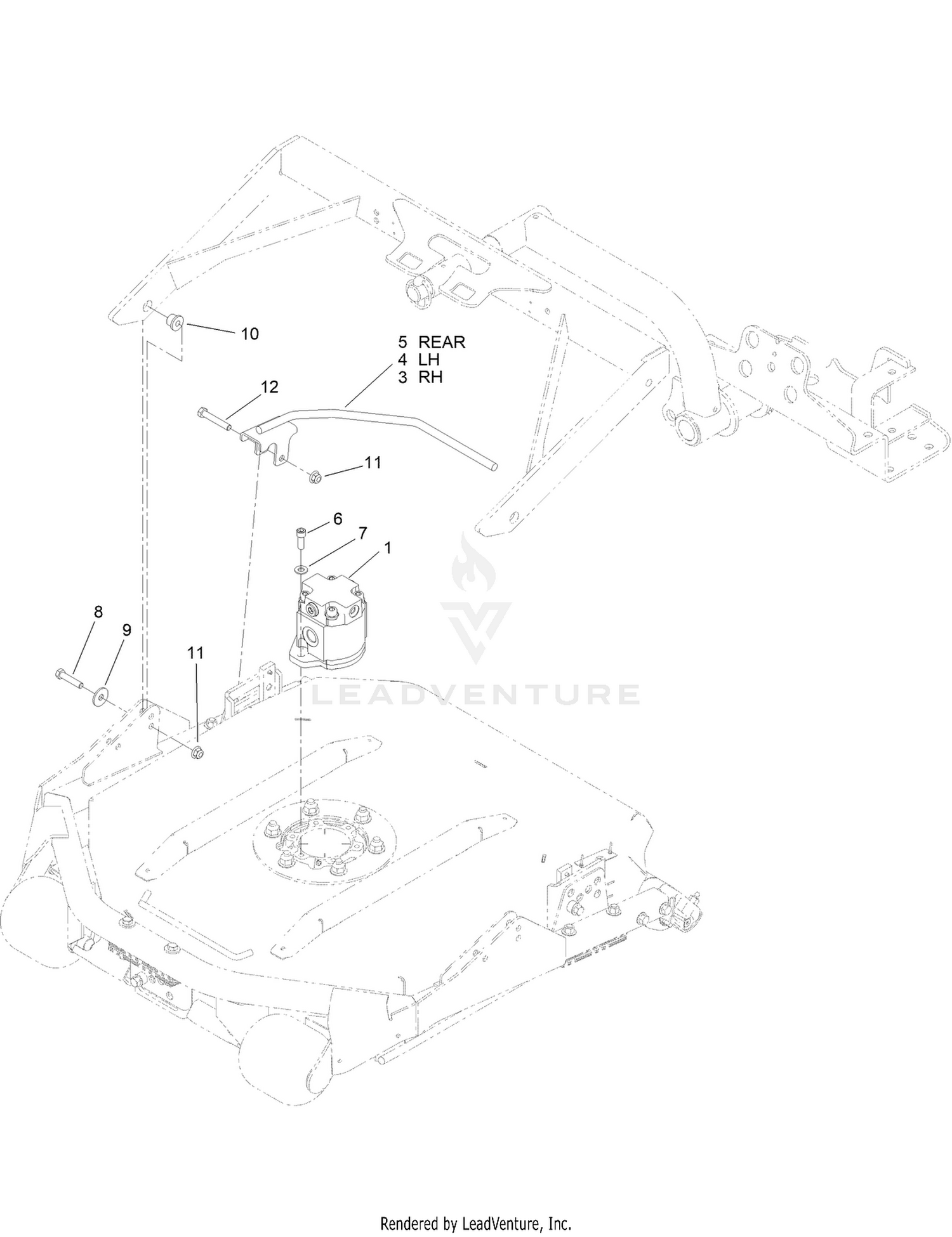Hydraulic Motor and Foot Guard Assembly