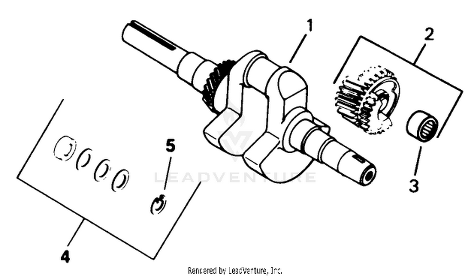 Crankshaft-Engine Assy.-Kohler Model No. M16s-711533