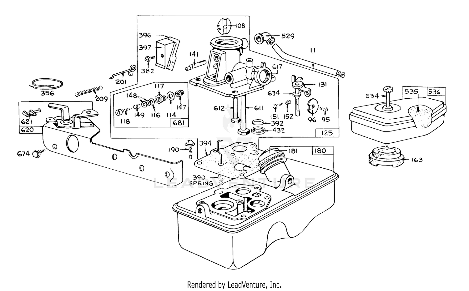 Carburetor Assembly Model 390065
