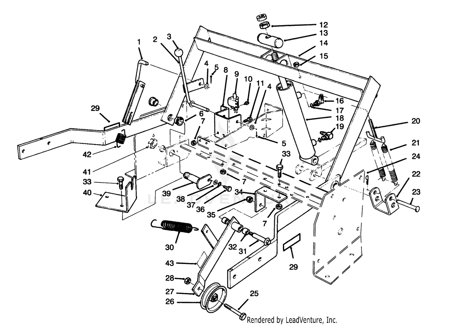 Parking Brake  Lift Frame Assembly