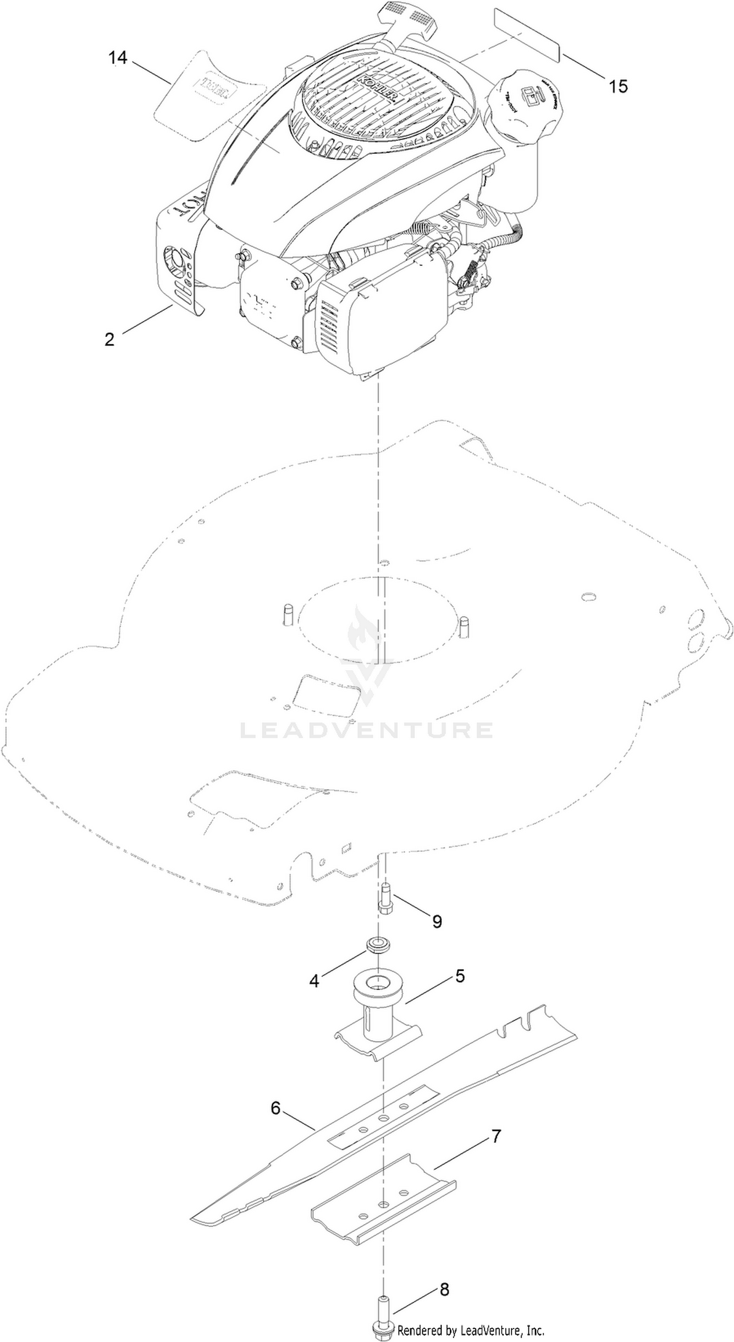 Engine and Blade Assembly