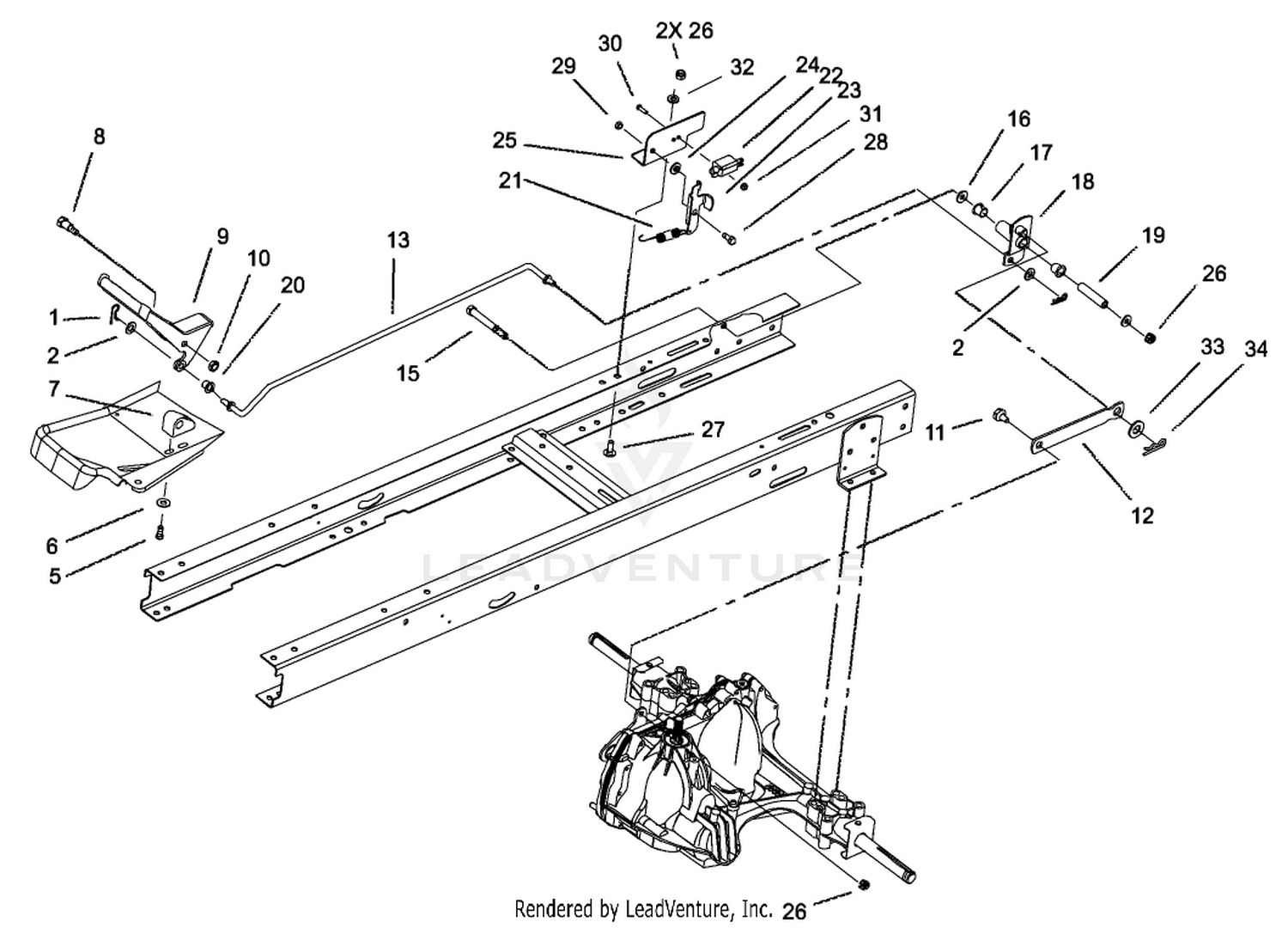 Hydro Transaxle Control/NMIR Assembly