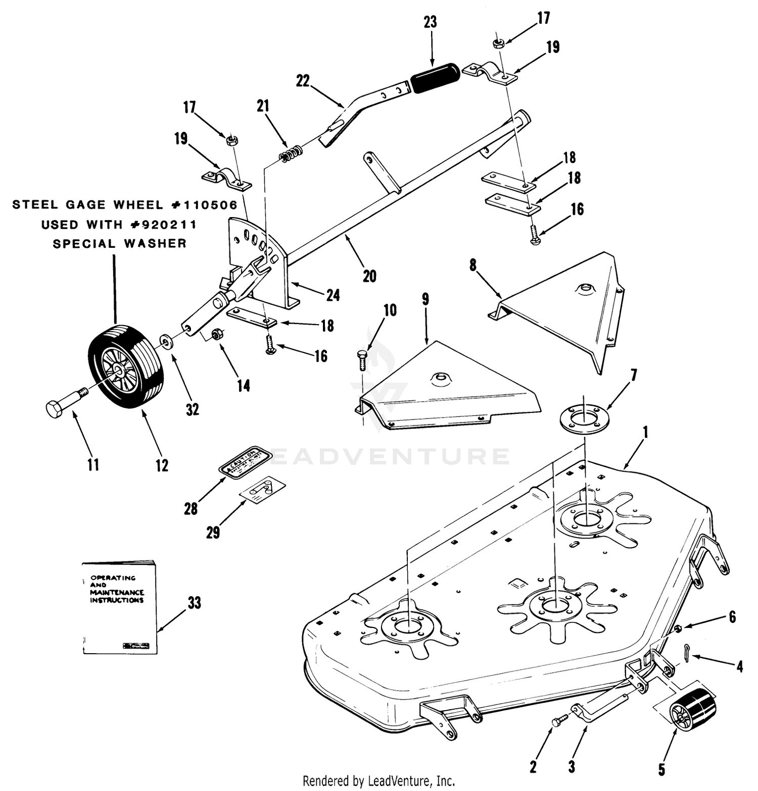 Rear Discharge Mower-42 In. (107 Cm) Vehicle Identification Number 05-42mr02