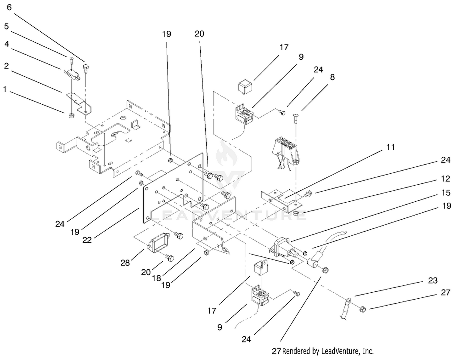 Hoodstand Electrical Mounting Assembly