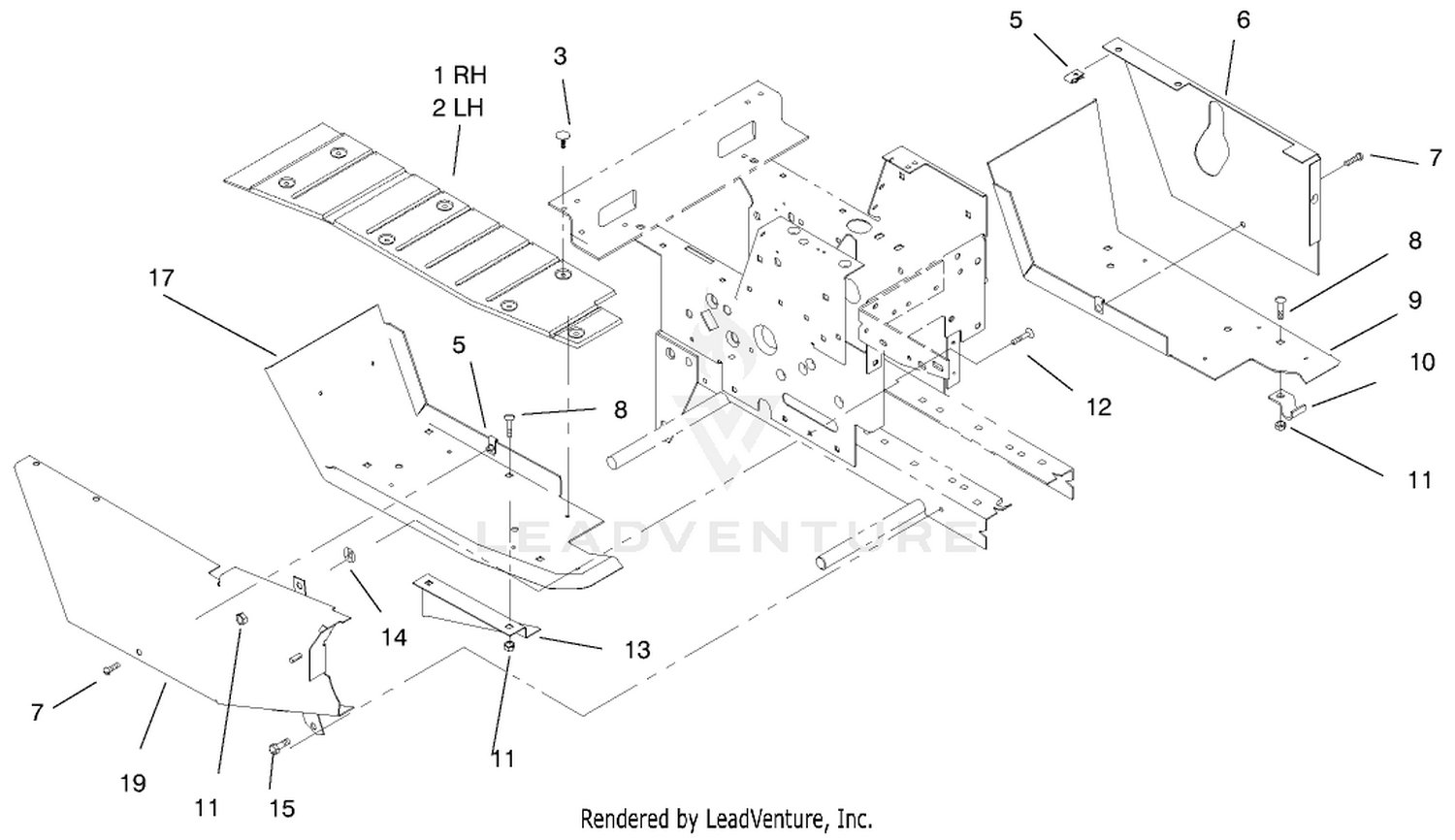 Footrest  Hoodstand Side Covers Assembly