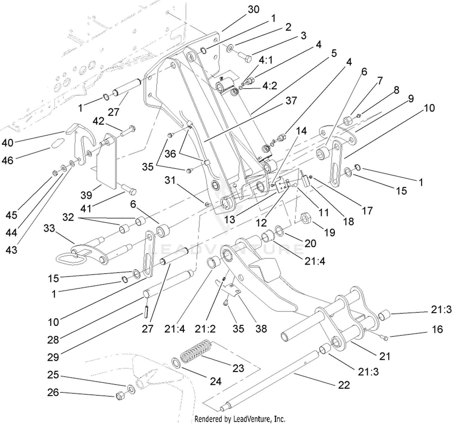 No. 6 and 7 Lift Arm Assembly
