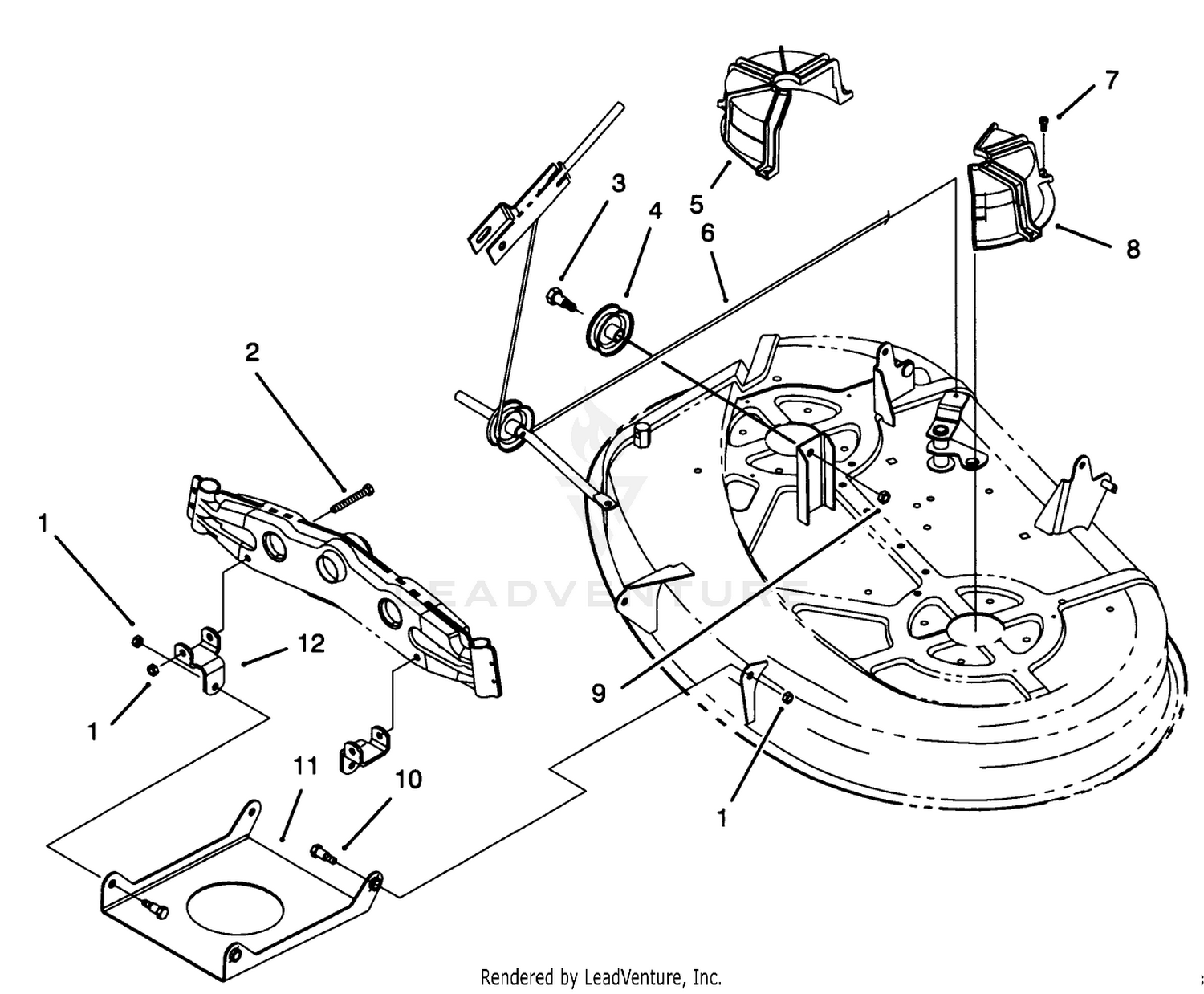 Cable  Cover Assembly (38" Cutting Unit)
