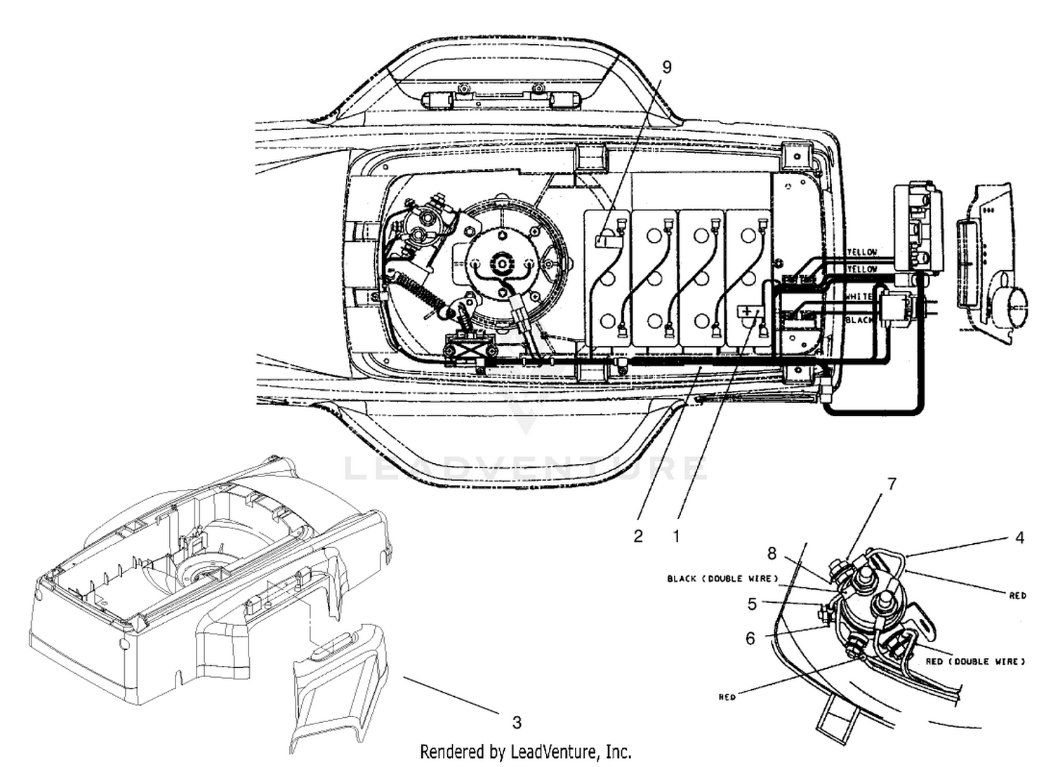 Electrical Wiring And Discharge Chute Assembly