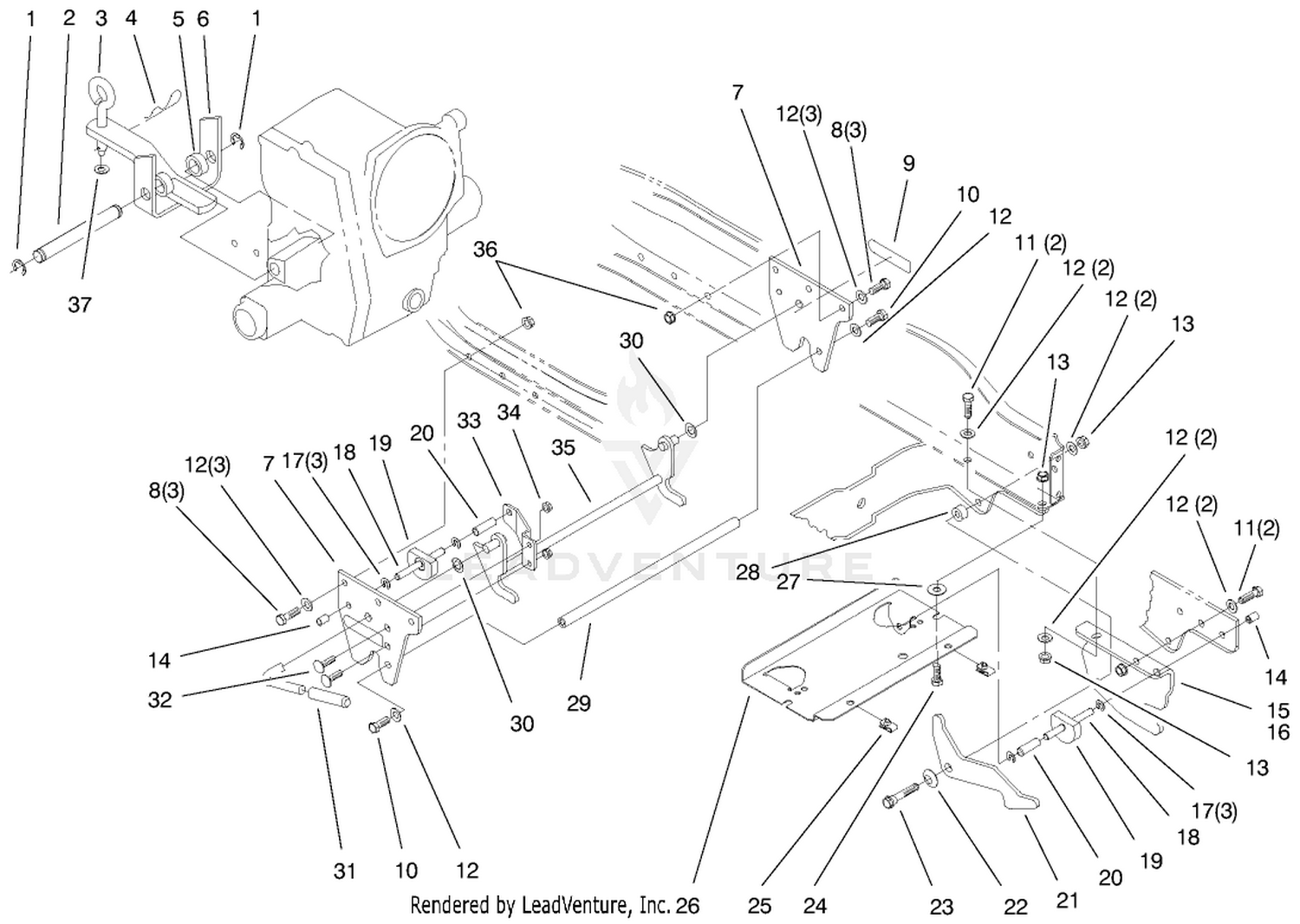 Attach-A-Matic  Hitch Assembly
