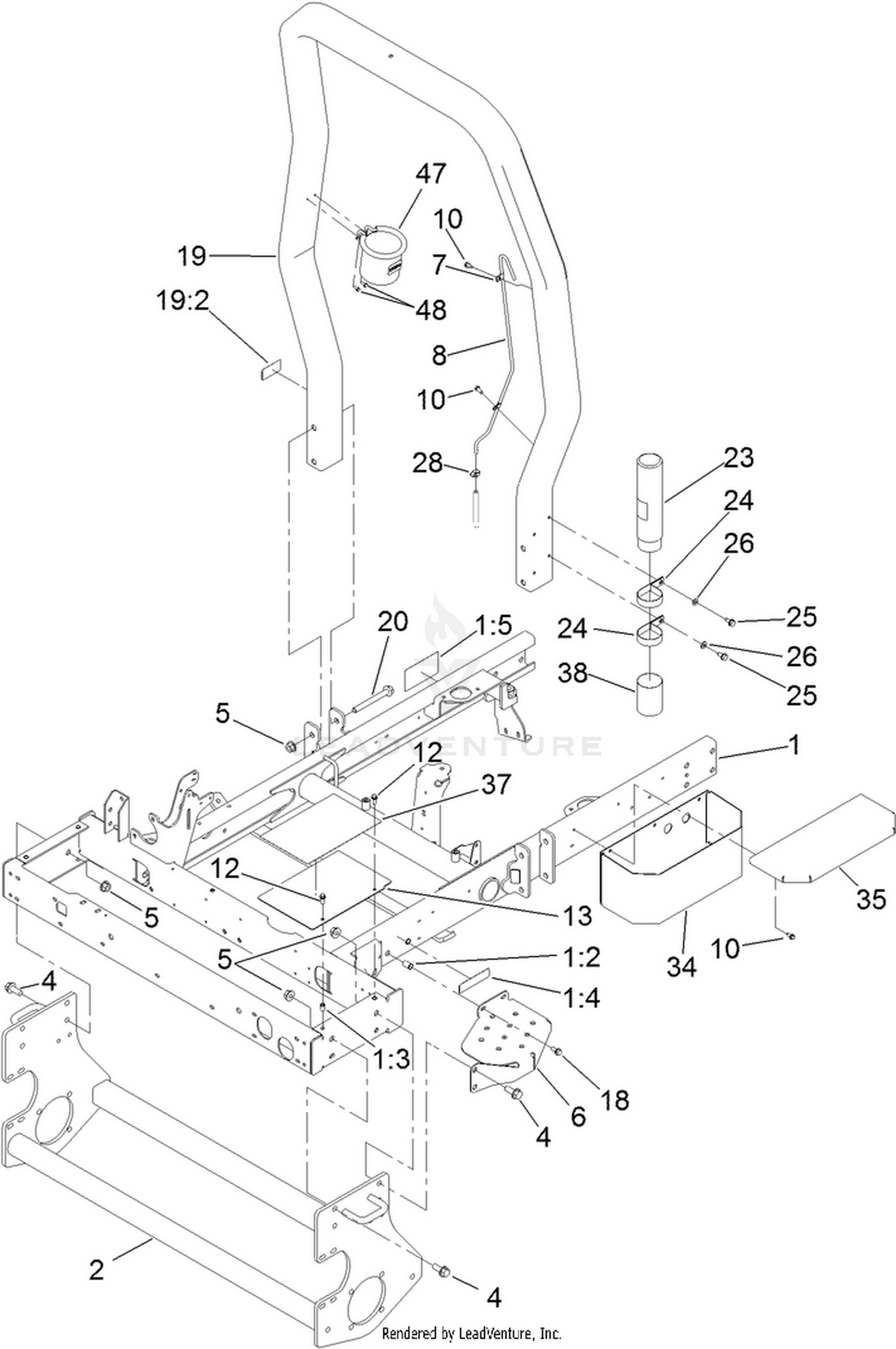 Frame and Roll-Over Protection System Assembly