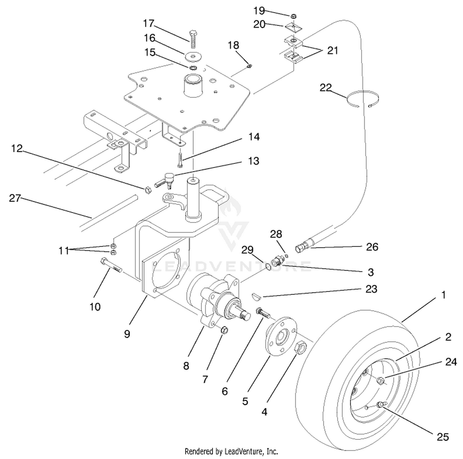 Rear Wheel Assembly (model No. 03427)