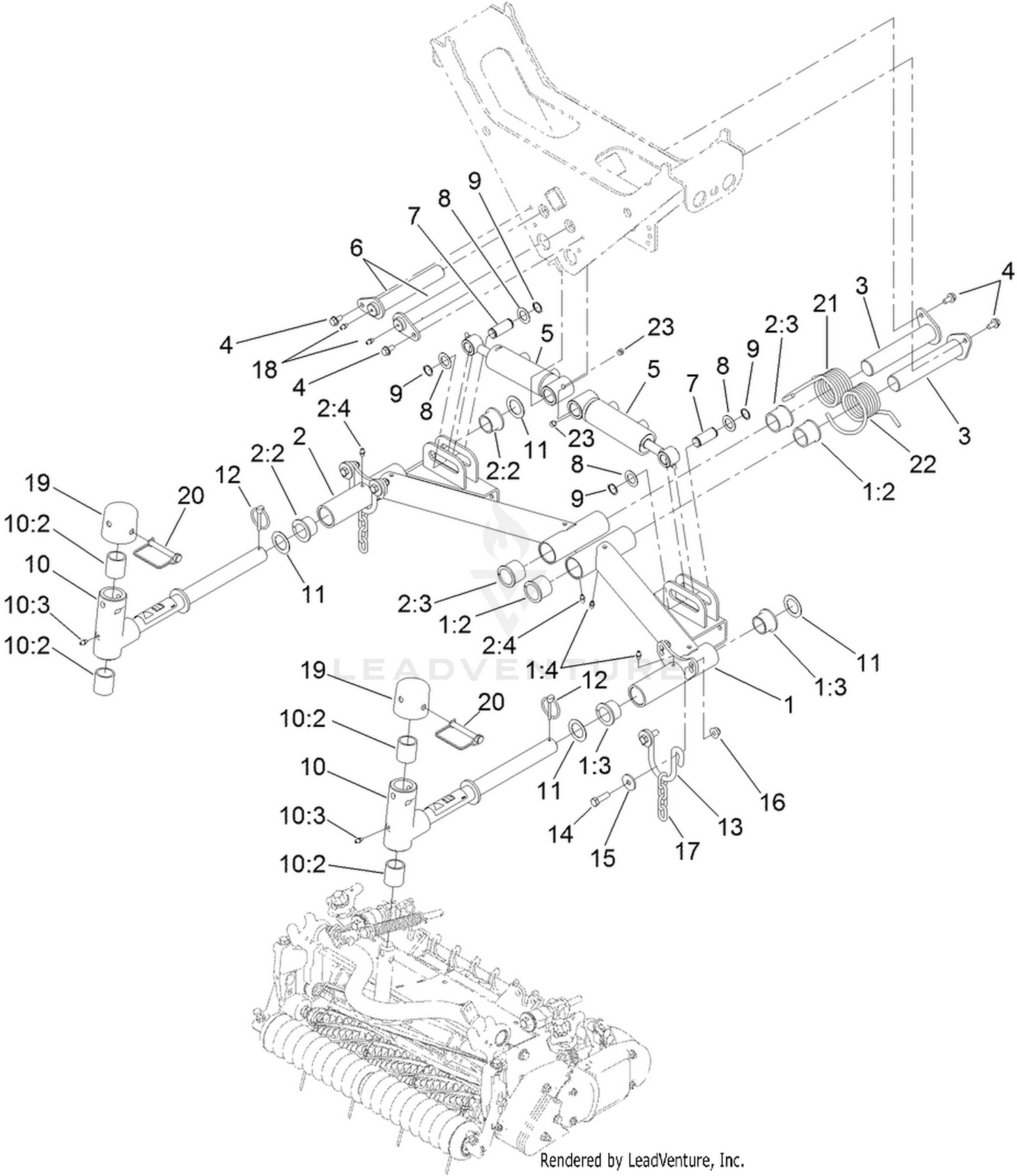 No. 2 and No. 3 Lift Arm Assembly