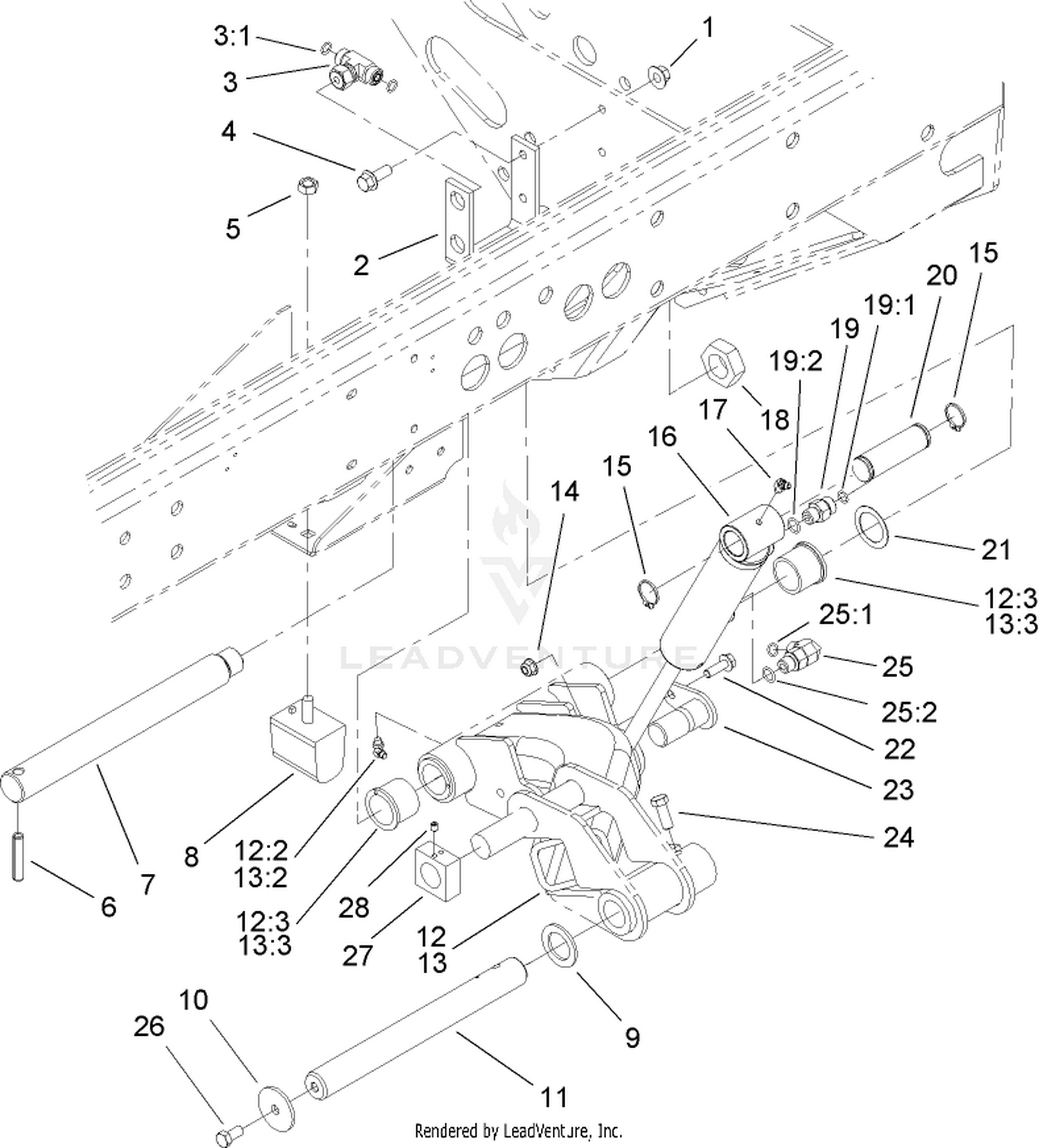 No. 2 and 3 Lift Arm Assembly