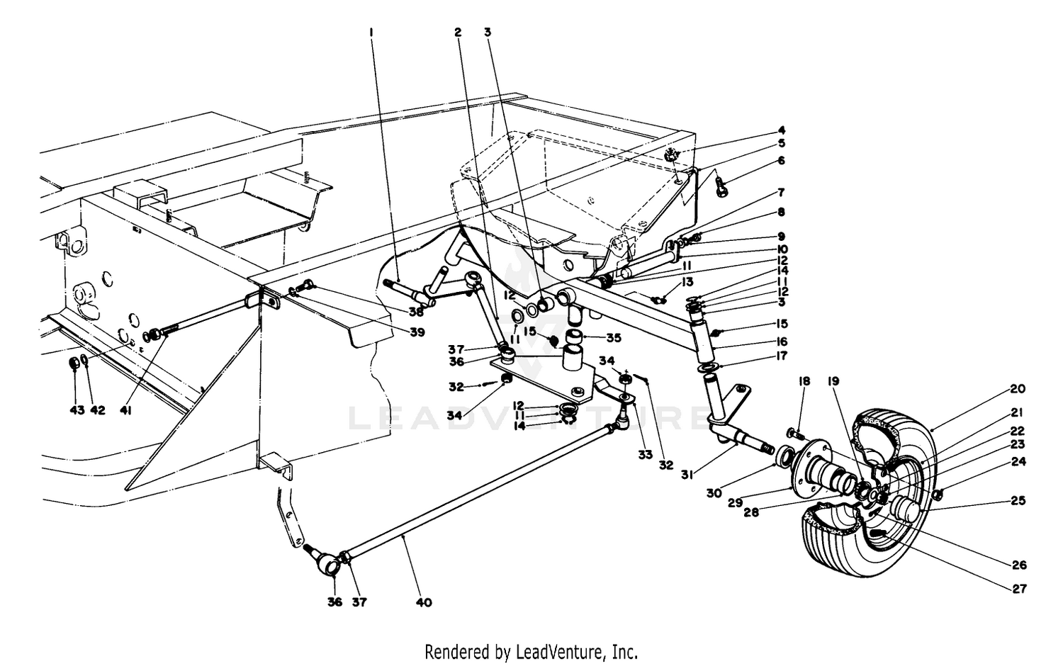 Rear Axle  Wheel Assembly