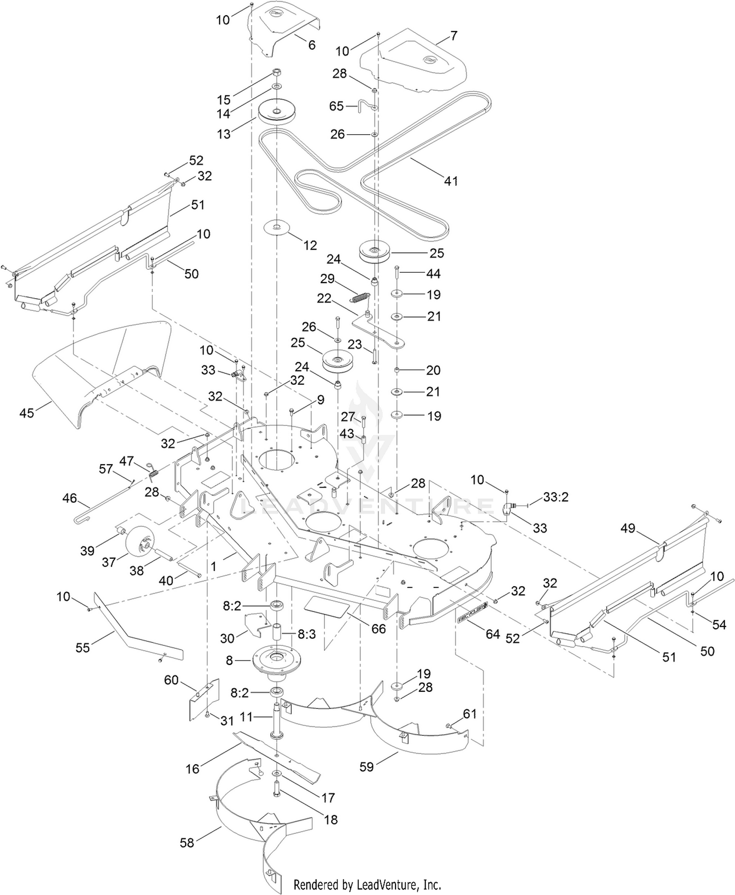 54 Inch Deck Assembly