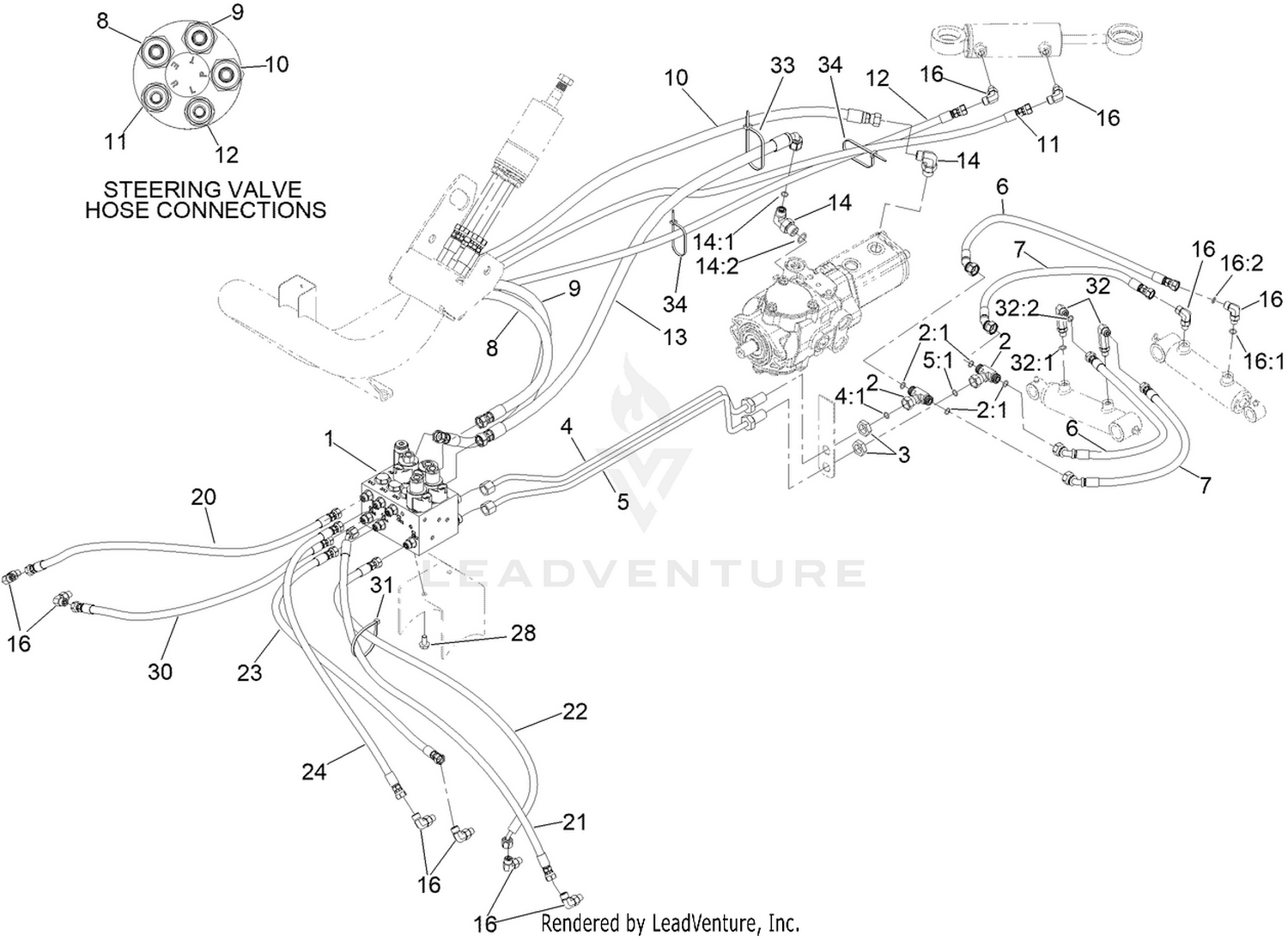 Lift Manifold and Steering Circuit Assembly