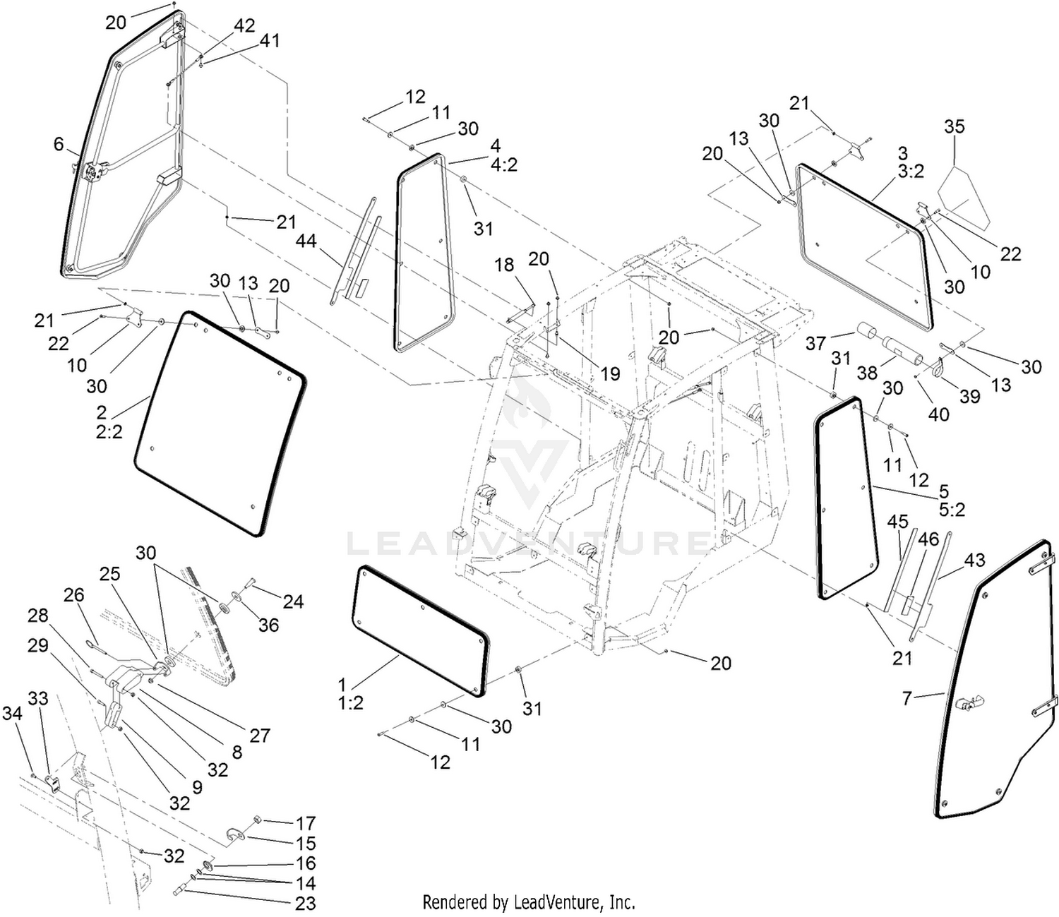 Window, Door and Striker Assembly
