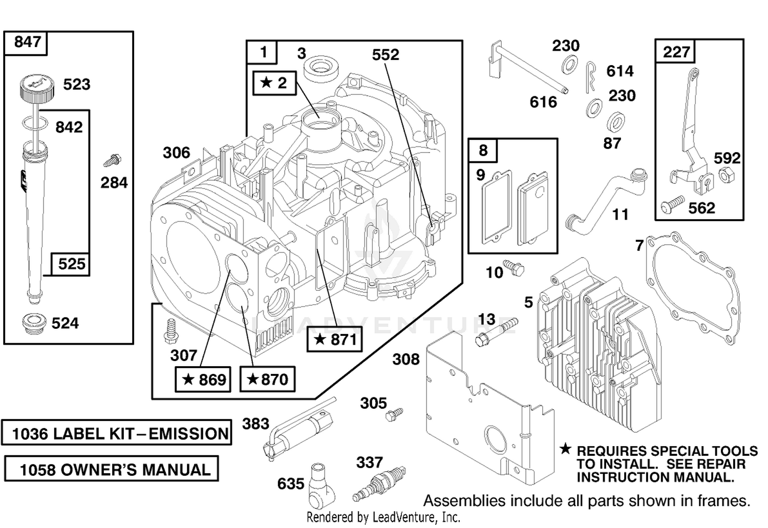 Engine Briggs  Stratton Model 284707-1148-E1