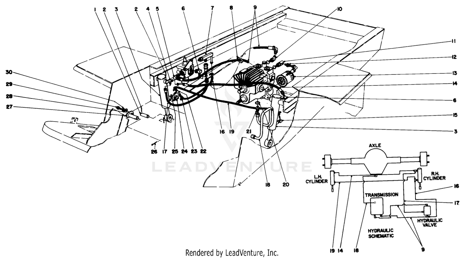 Hydraulic Valve And Lift Arm And Cylinders