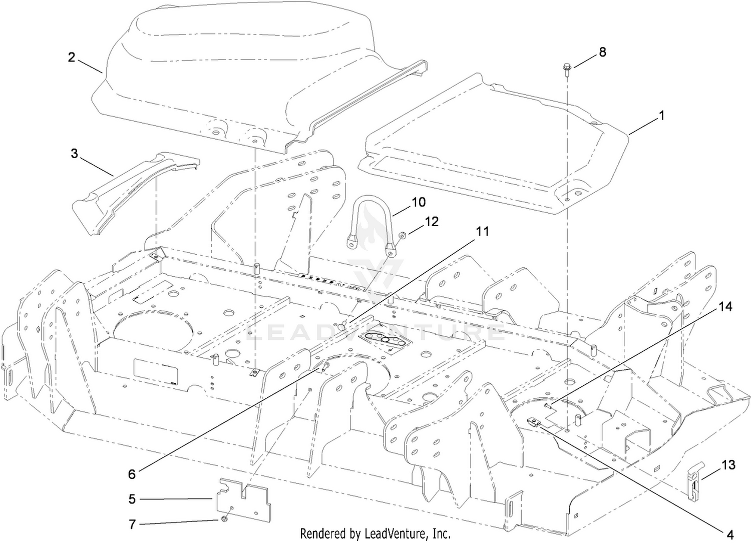 Right Deck  Belt Cover Assembly