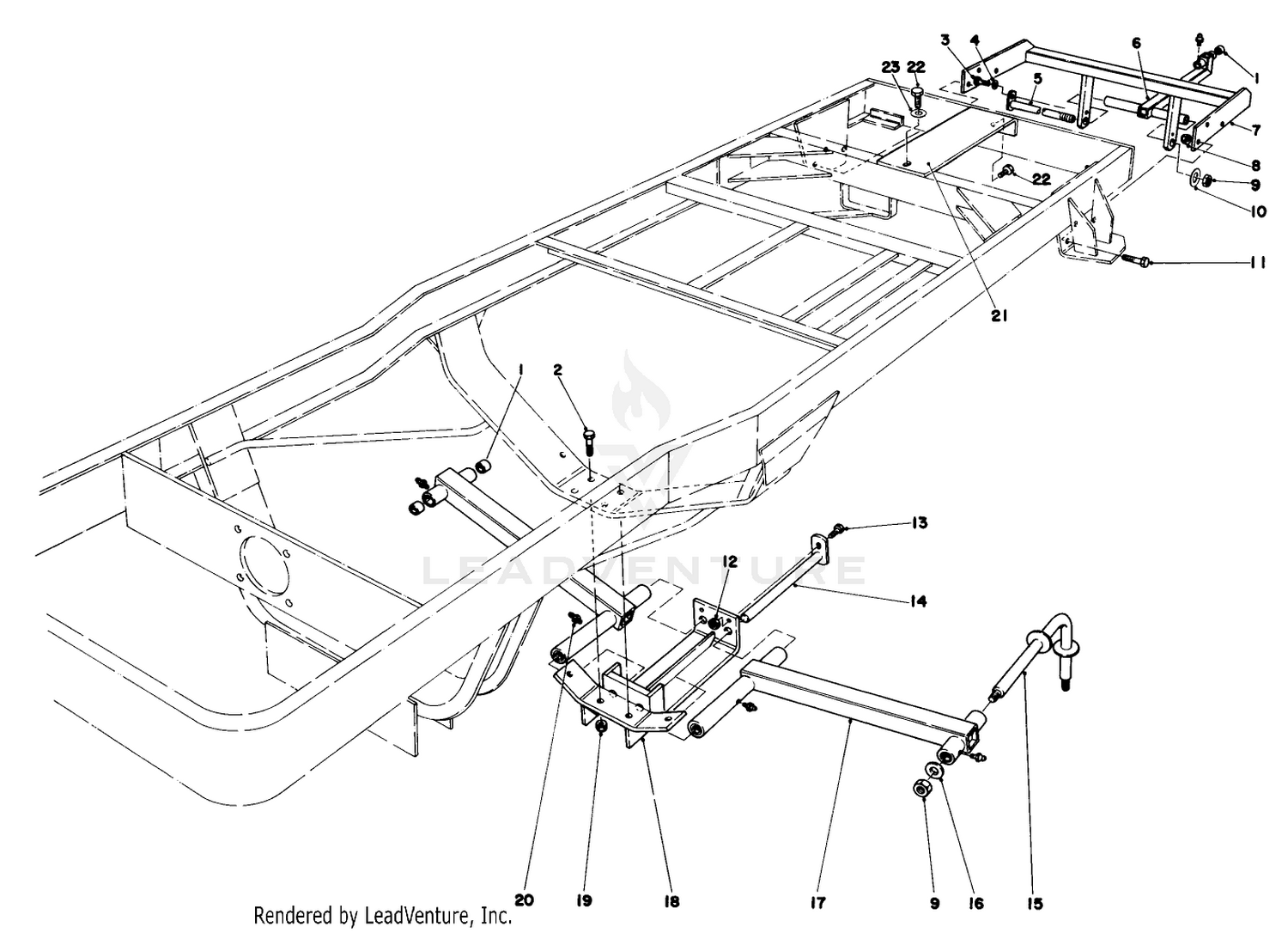 Drawbar Assembly No. 1, 2 And 3 Position