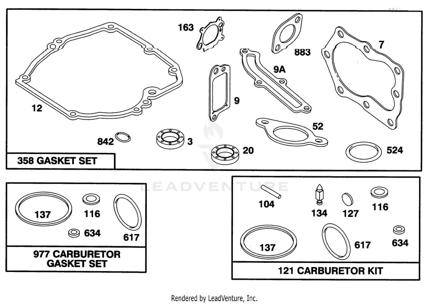 Engine Briggs  Stratton Model 128802-0615-01 9