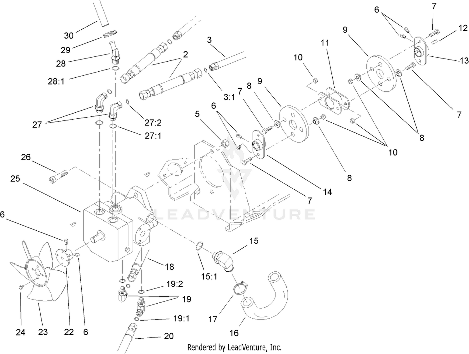 Hydraulic Pump Installation Assembly