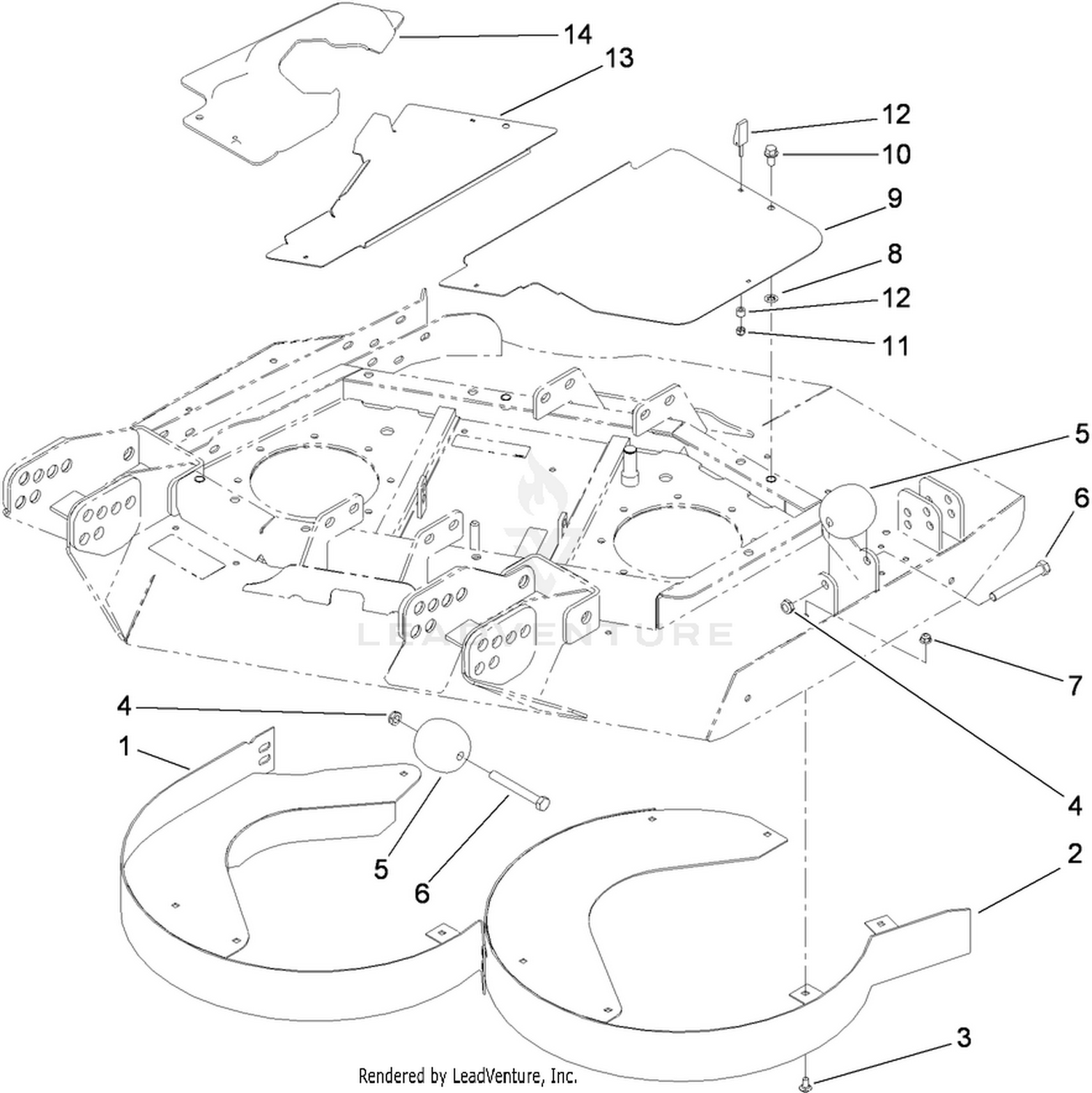 Right Hand Deck Chamber and Cover Assembly