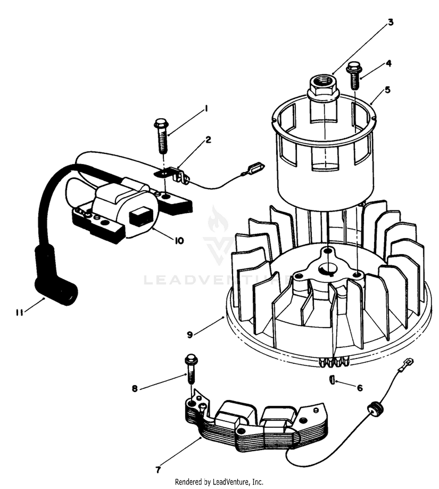 Magneto  Flywheel Assembly (model No. Vmf5  Vmg6)