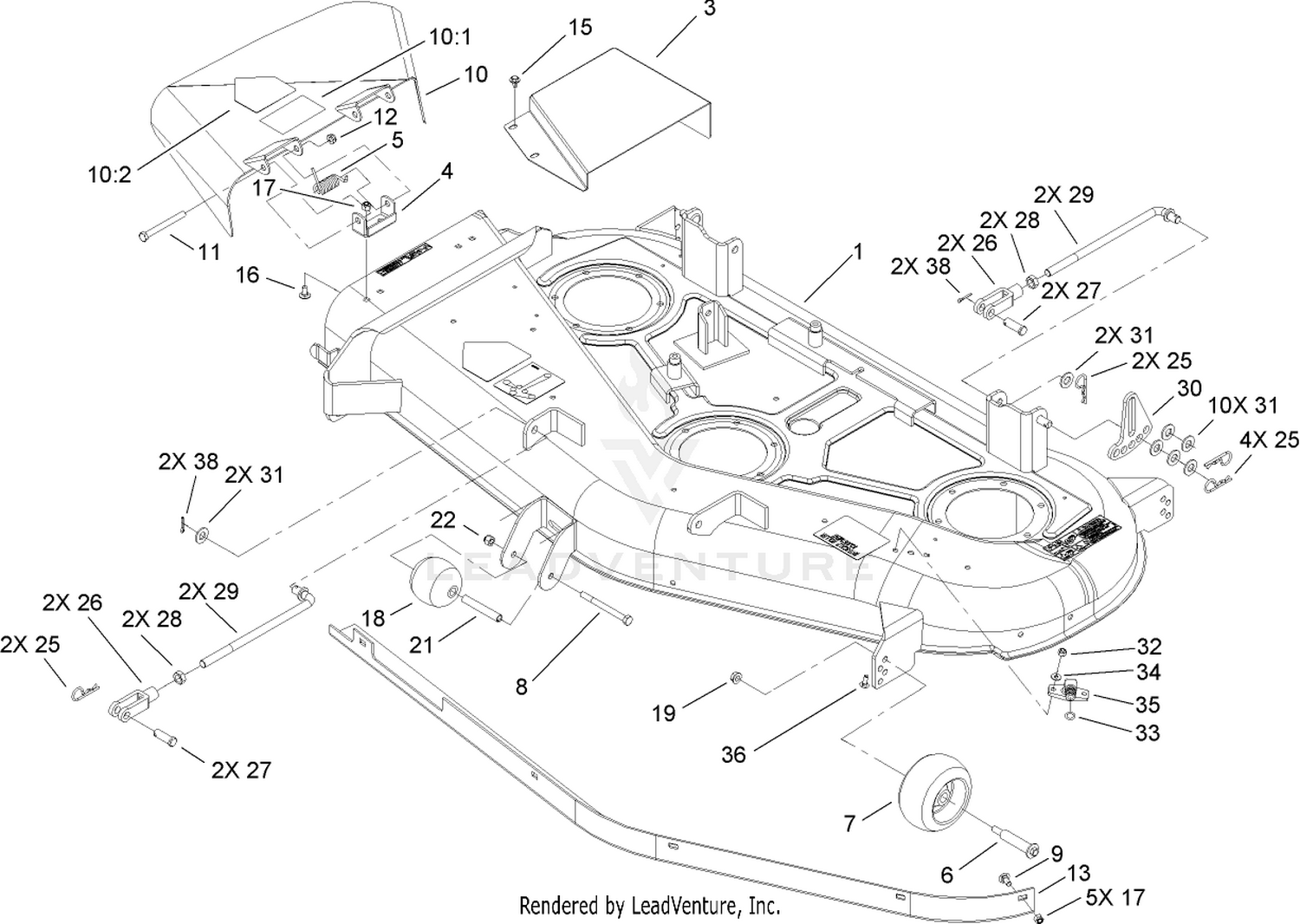 52 Inch Deck Assembly