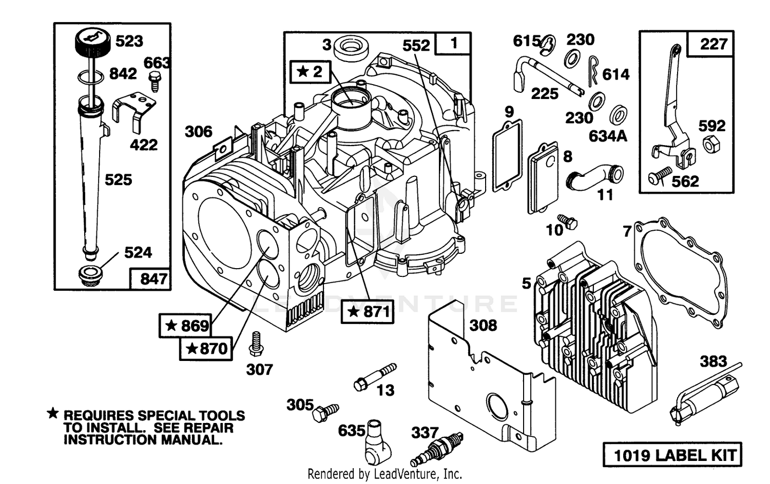 Engine Briggs  Stratton Model 286707-0452-01
