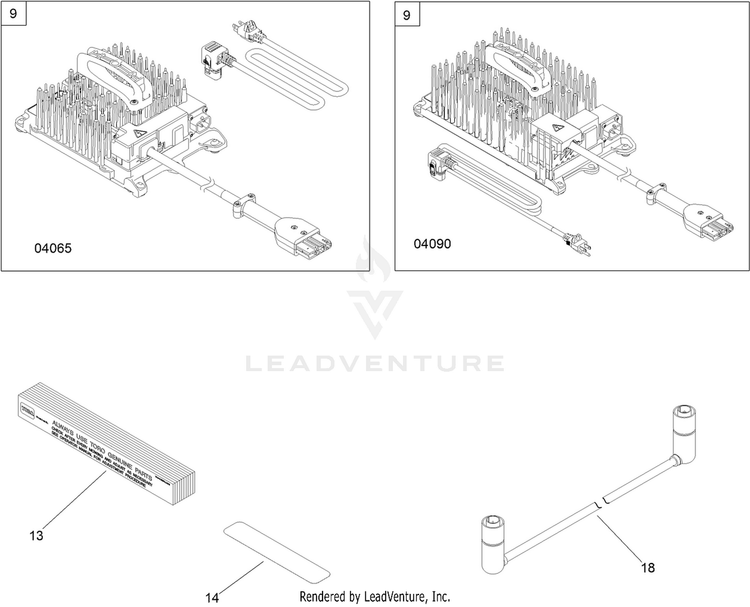 Charger and Miscellaneous Parts Assembly