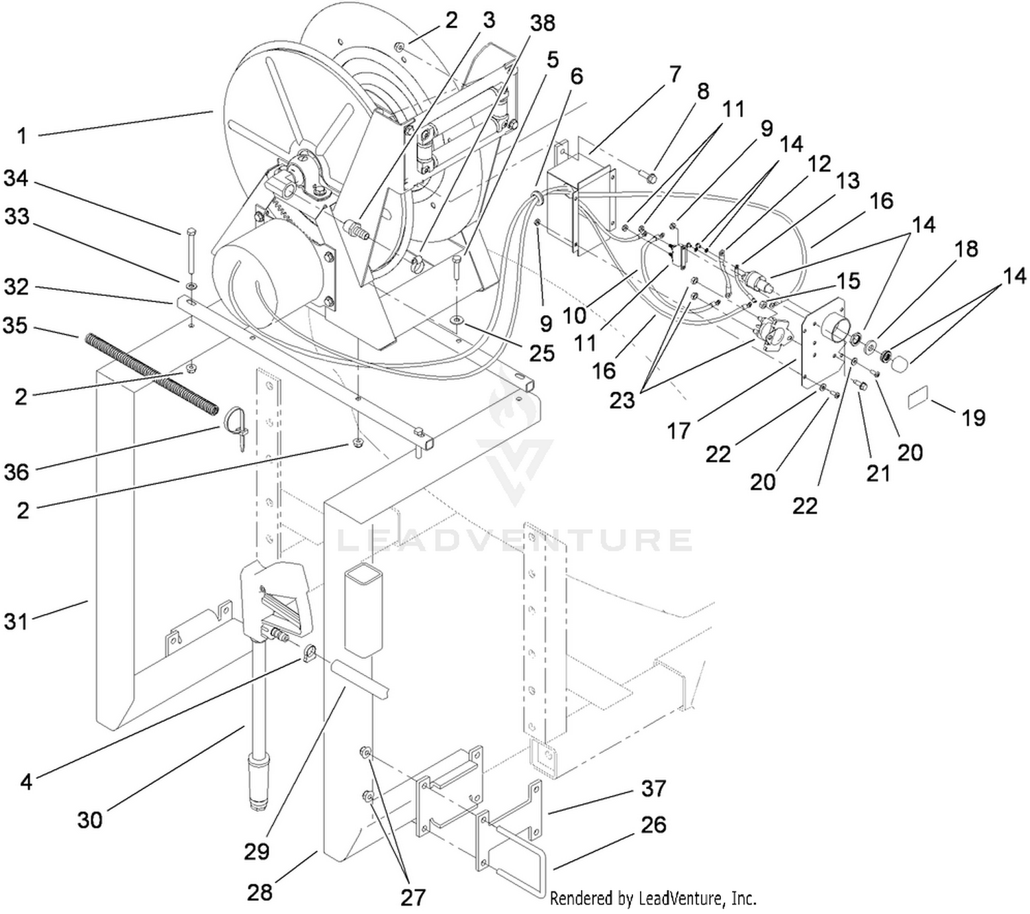 Hose Reel and Valve Box Assembly