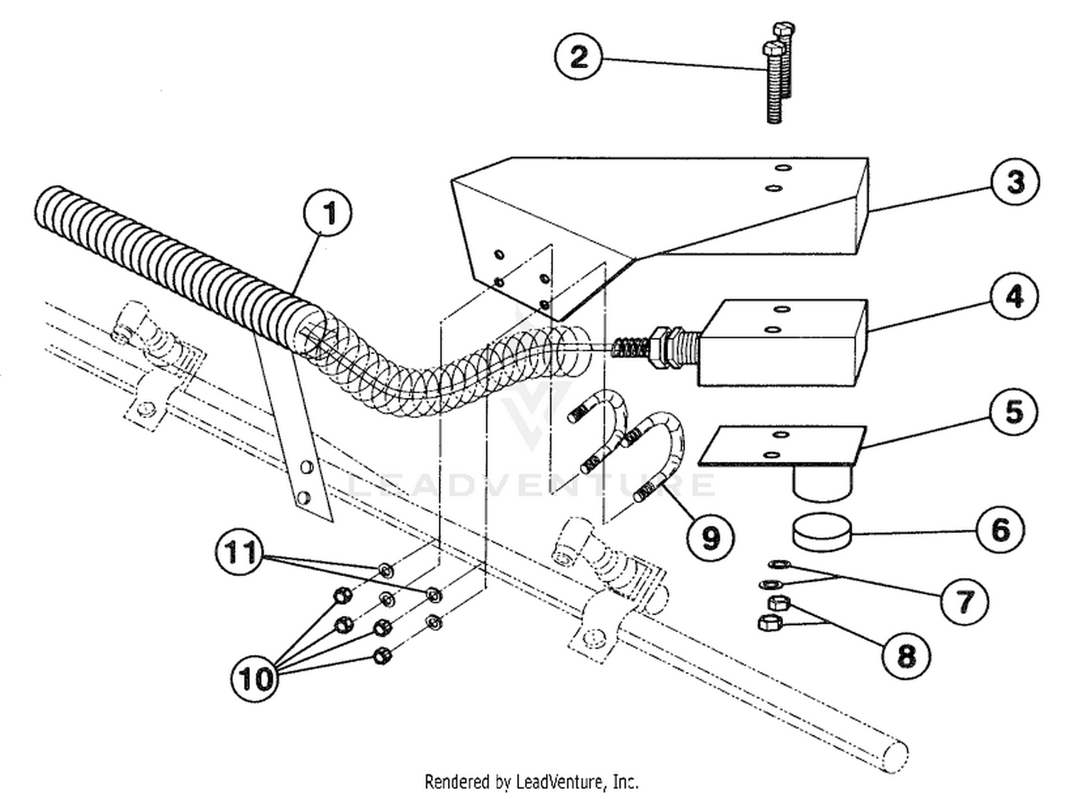 SENSOR AND BRACKET ASS-Y 95-8577(RH) 95-8567(LH)(RIGHT SIDE SHOWN)