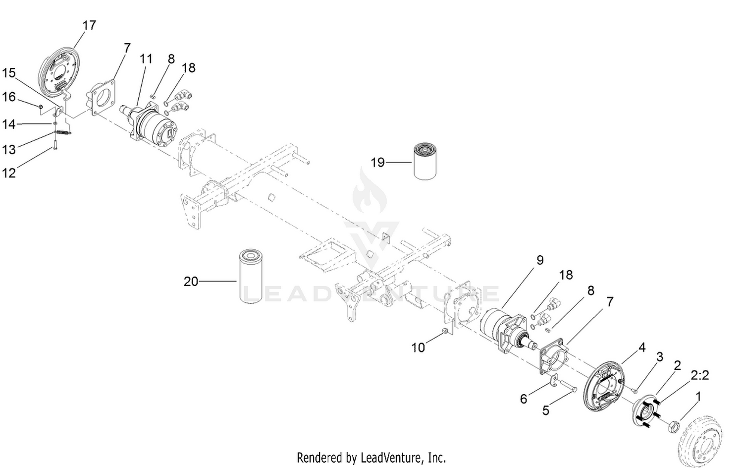 Wheel Motor Kit Assembly No. 133-2950