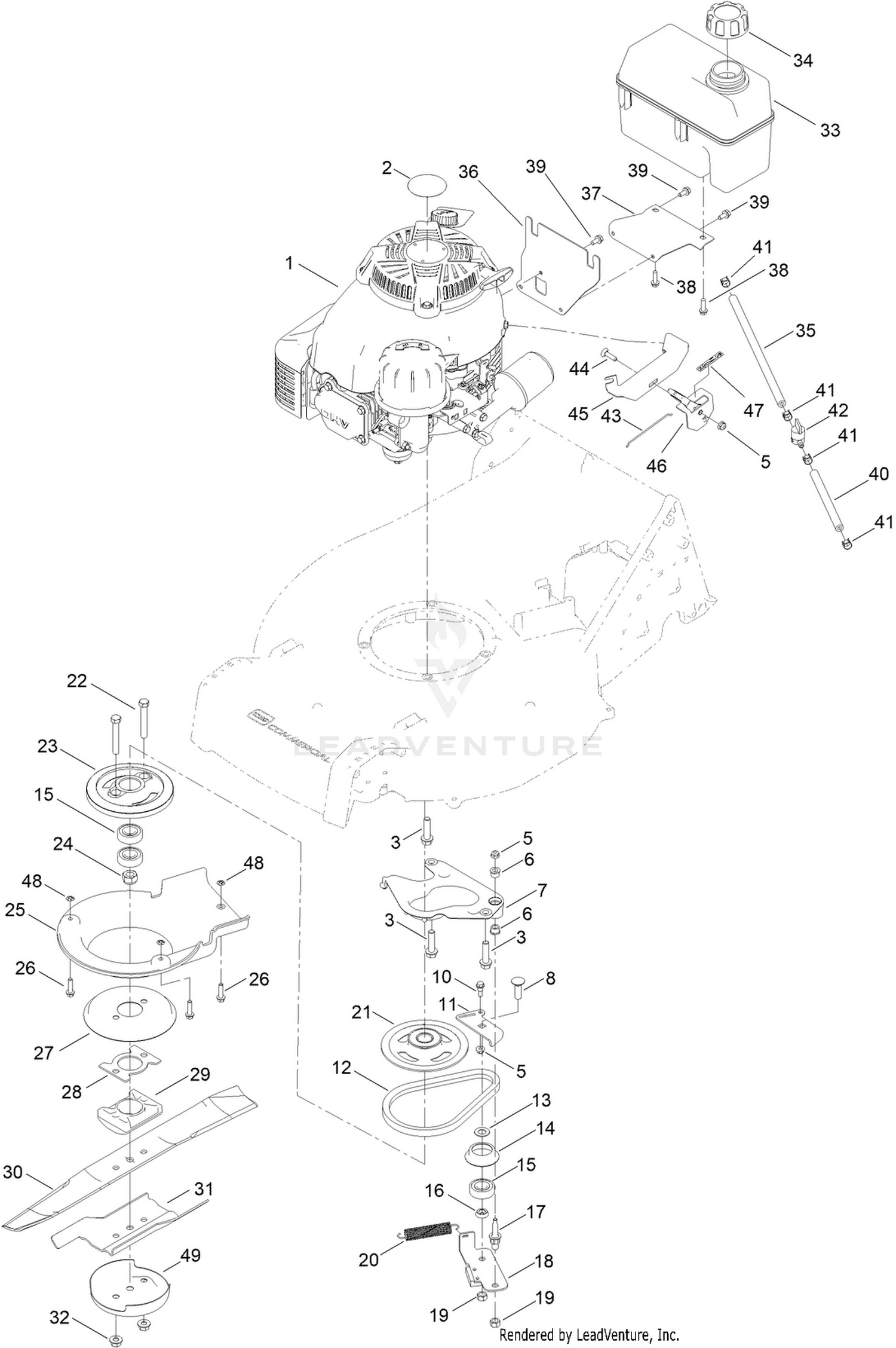 Engine and Blade Assembly