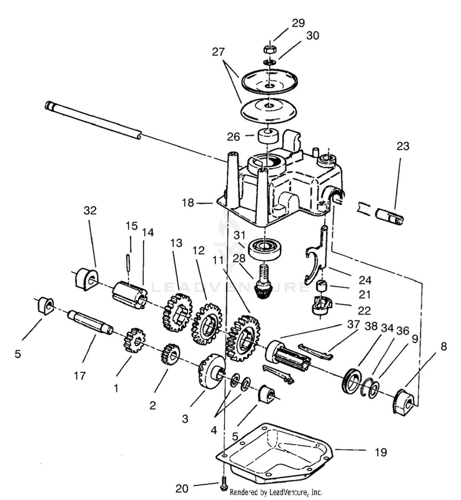 Gear Case Assembly No. 62-6673