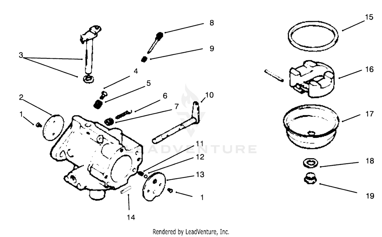 Carburetor Engine Kohler Model No. Mv16s-Type Ps56519