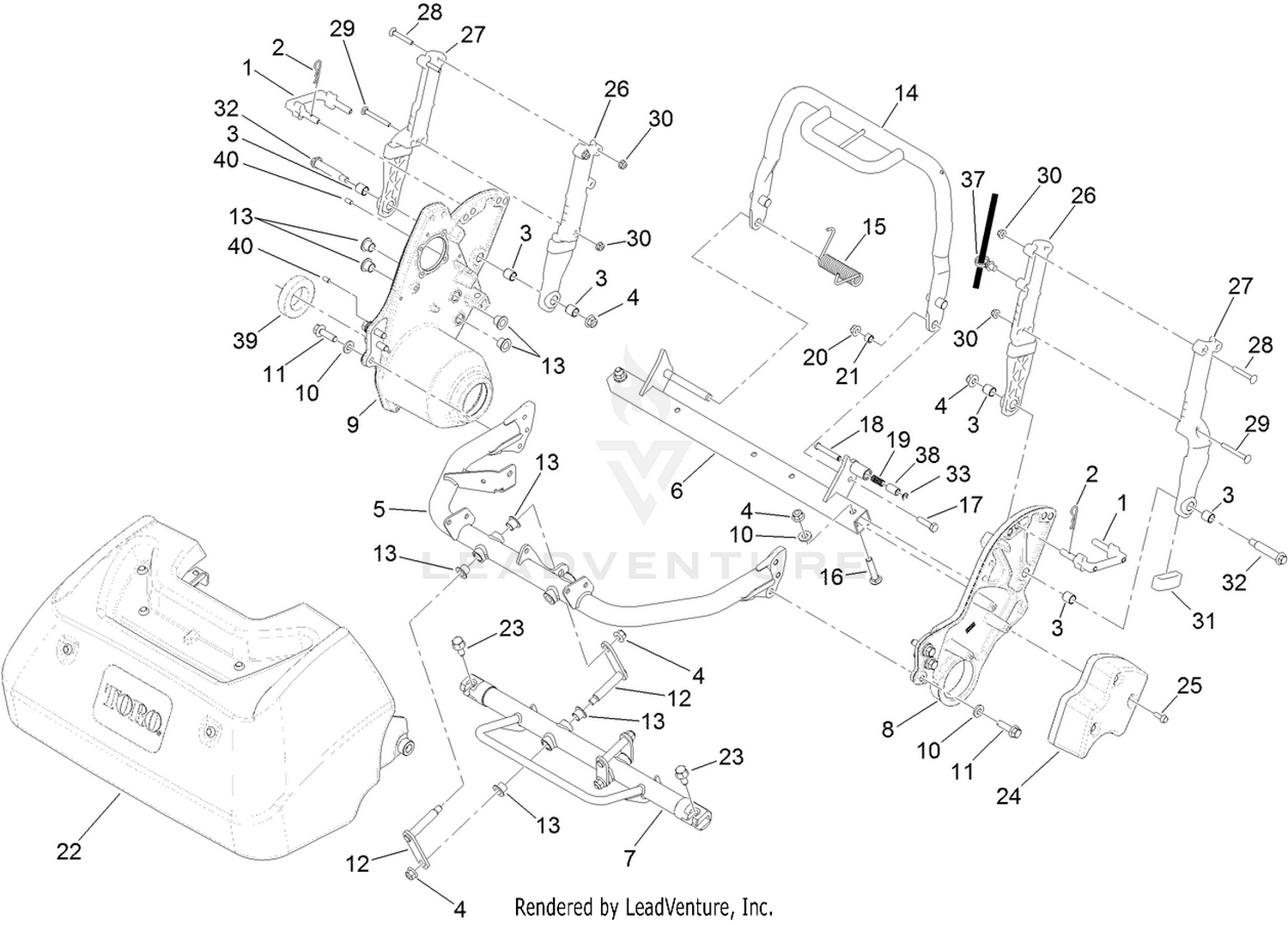 Frame and Handle Mount Assembly