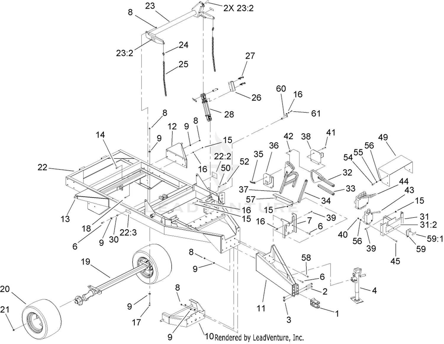 Frame and Axle Assembly